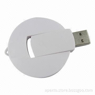 Circle USB Flash Drive with 16GB Storage Capacity, Supports Password Protection and Bootable Functio